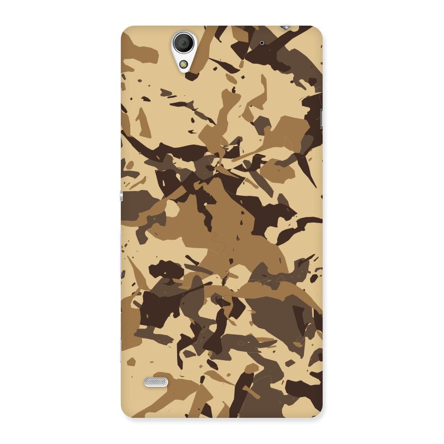Brown Camouflage Army Back Case for Sony Xperia C4