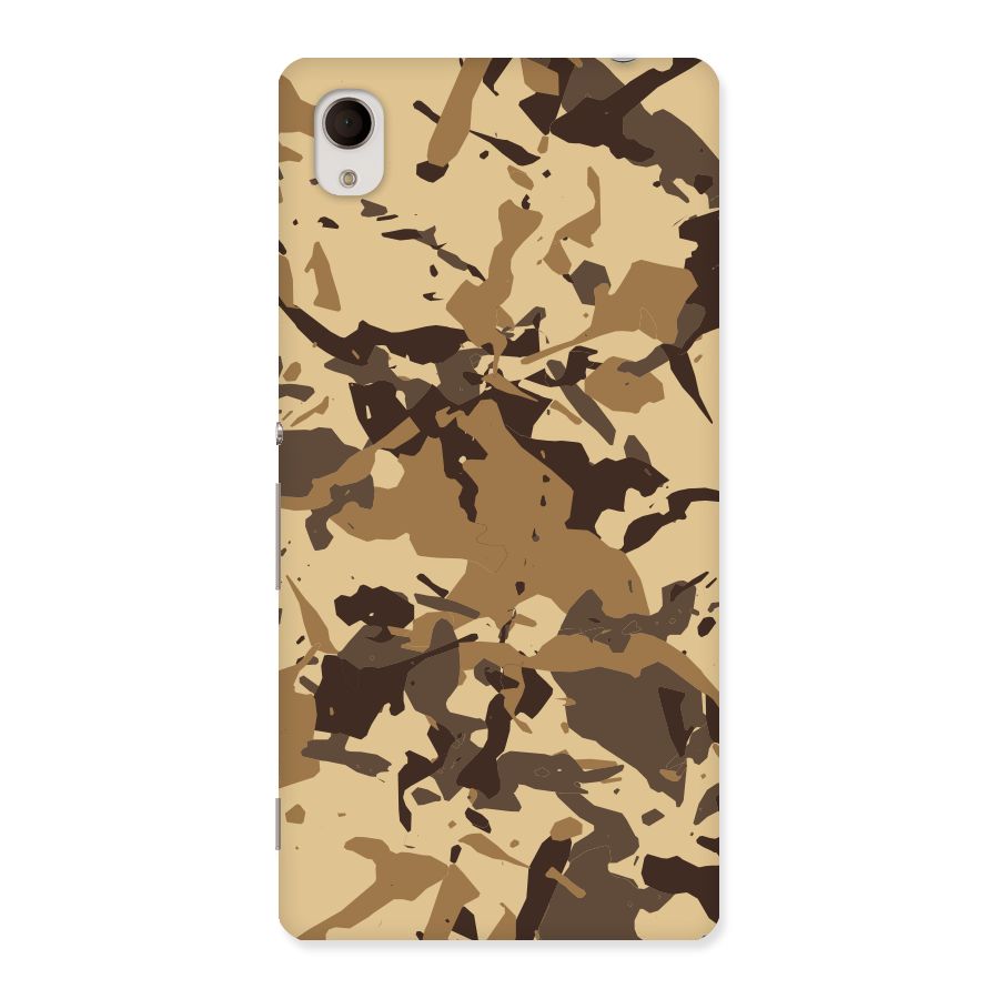 Brown Camouflage Army Back Case for Sony Xperia M4