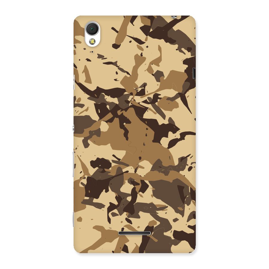 Brown Camouflage Army Back Case for Sony Xperia T3