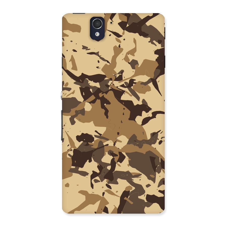 Brown Camouflage Army Back Case for Sony Xperia Z