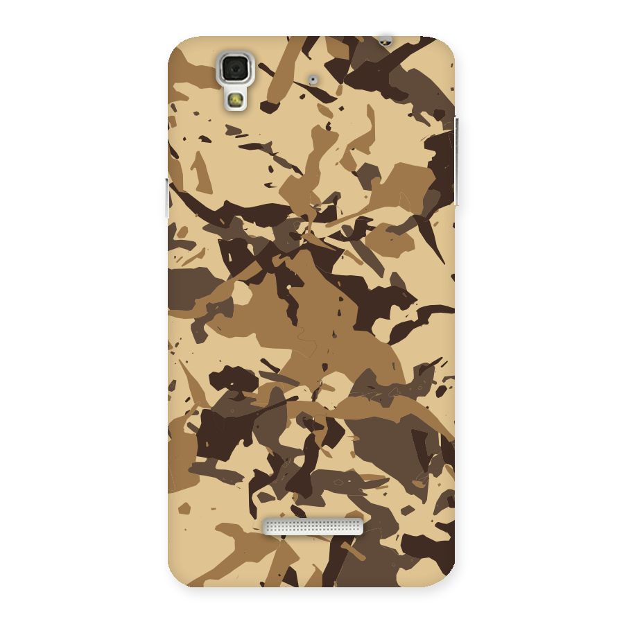 Brown Camouflage Army Back Case for Yu Yureka