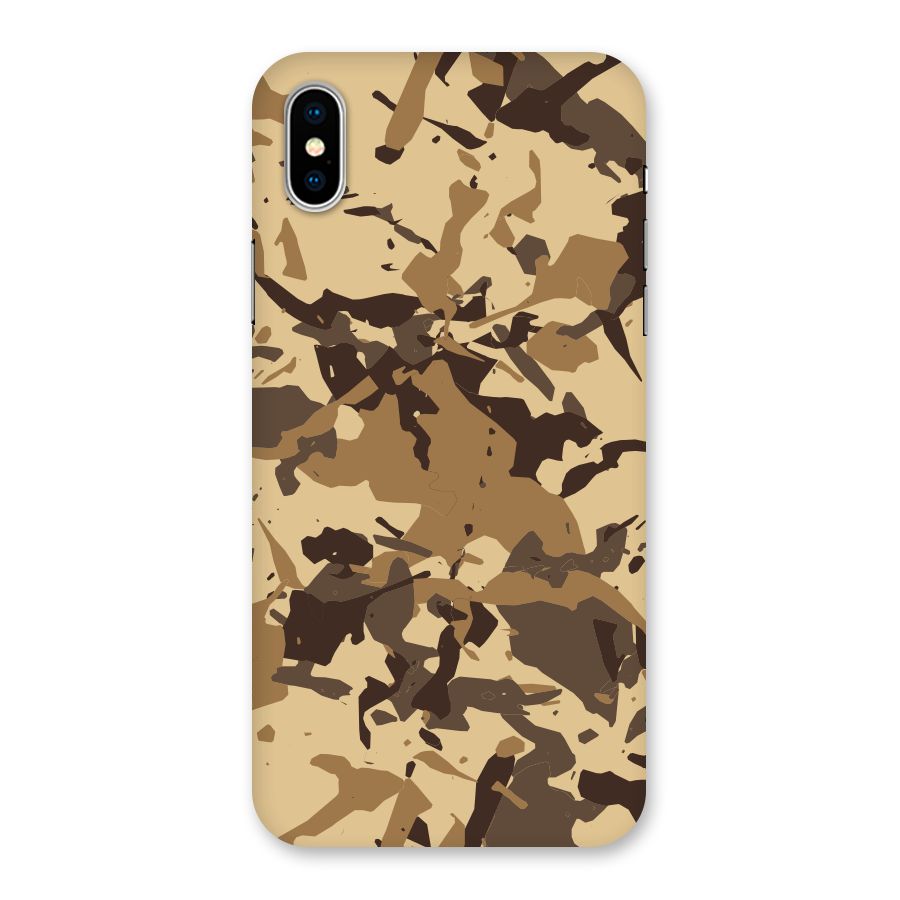Brown Camouflage Army Back Case for iPhone X