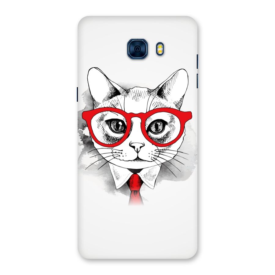 Business Cat Back Case for Galaxy C7 Pro