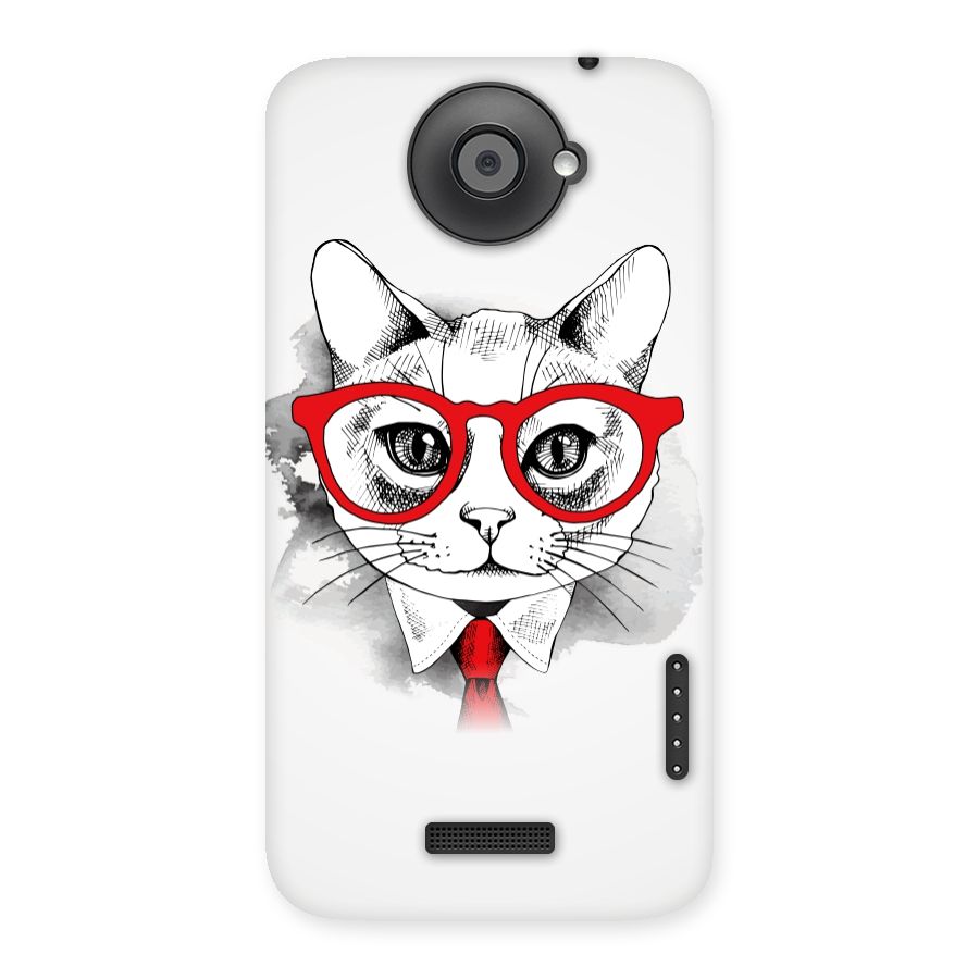 Business Cat Back Case for HTC One X