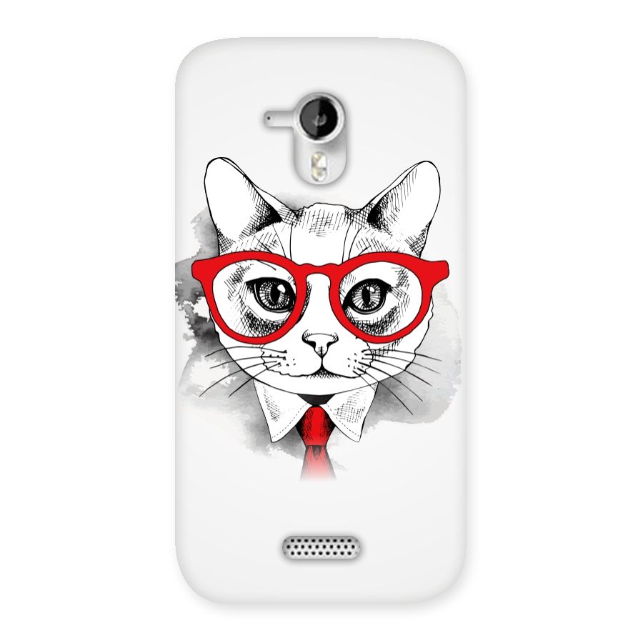 Business Cat Back Case for Micromax Canvas HD A116