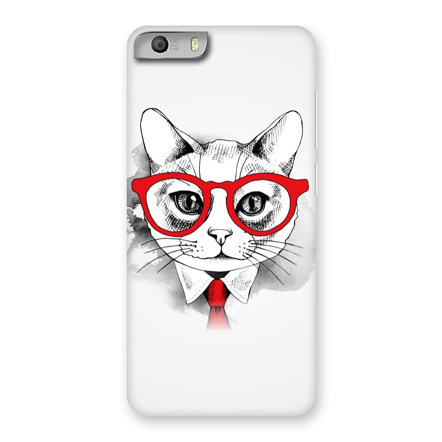 Business Cat Back Case for Micromax Canvas Knight 2