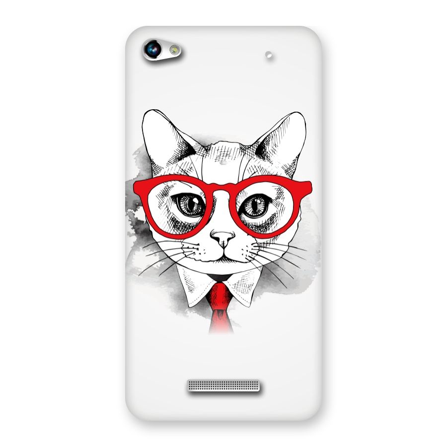 Business Cat Back Case for Micromax Hue 2