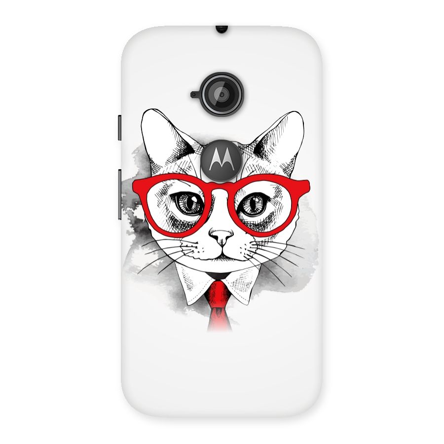 Business Cat Back Case for Moto E 2nd Gen