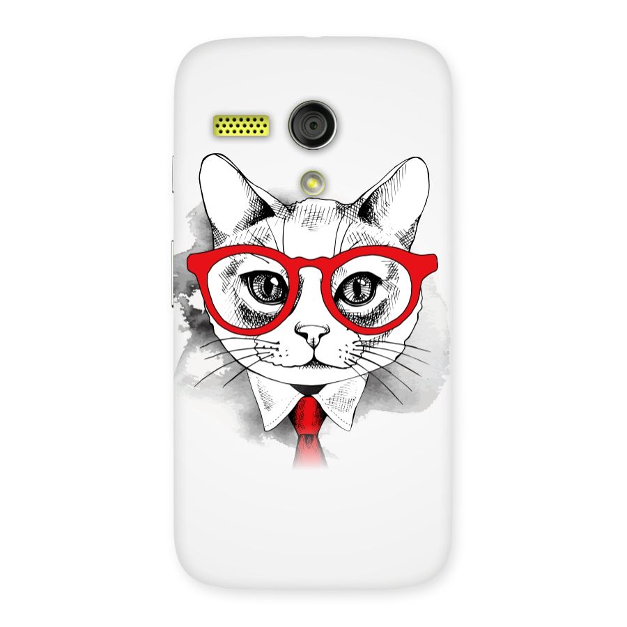 Business Cat Back Case for Moto G
