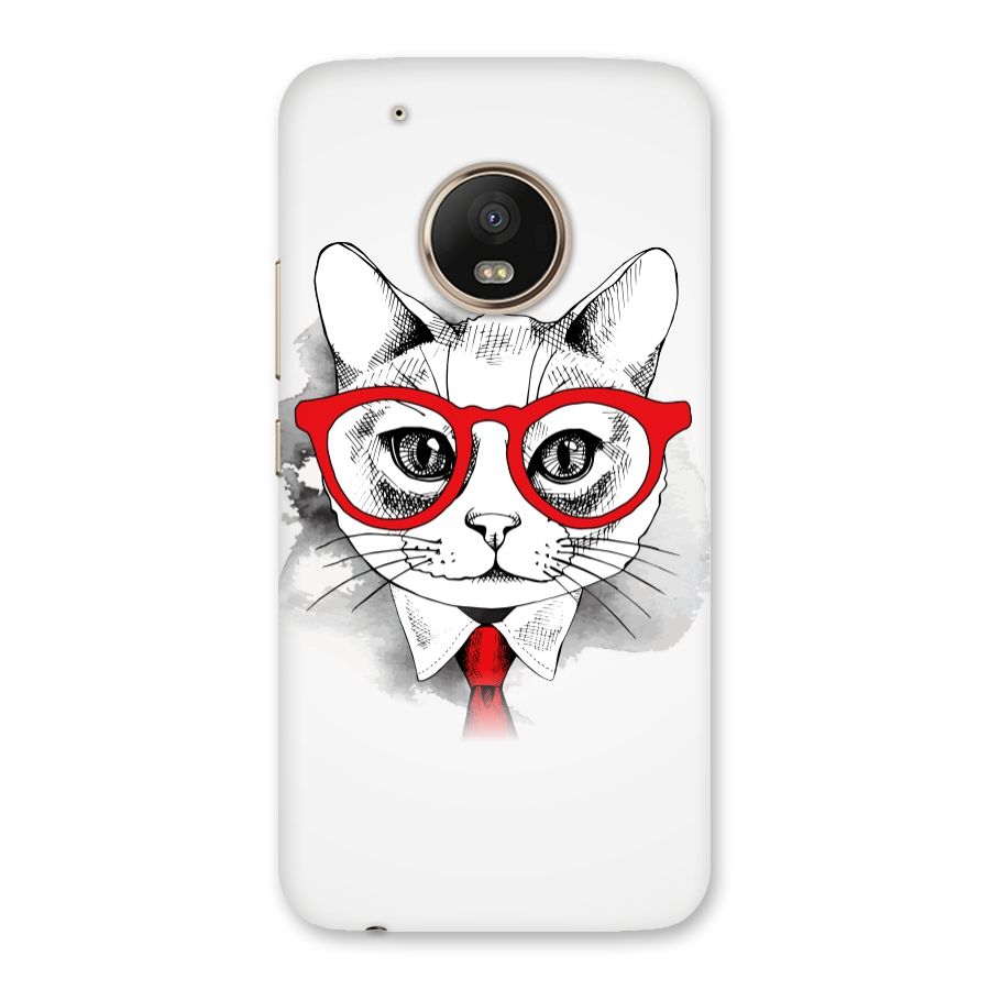 Business Cat Back Case for Moto G5 Plus