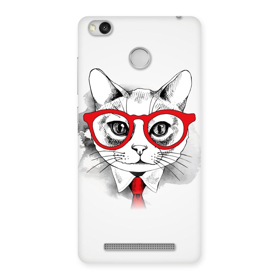Business Cat Back Case for Redmi 3S Prime