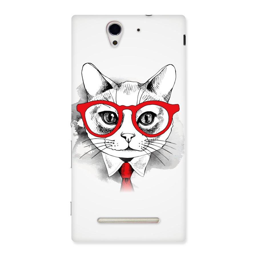 Business Cat Back Case for Sony Xperia C3