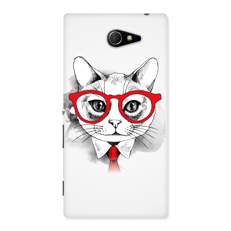 Business Cat Back Case for Sony Xperia M2