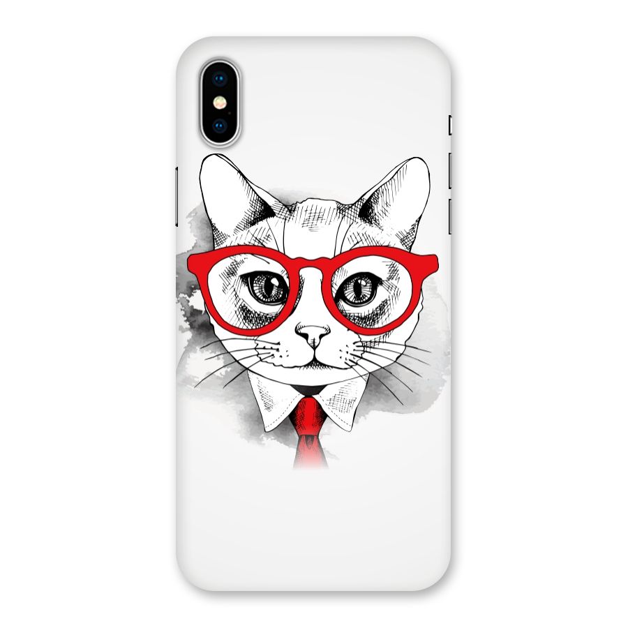Business Cat Back Case for iPhone X