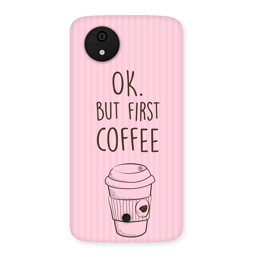 But First Coffee (Pink) Back Case for Micromax Canvas A1
