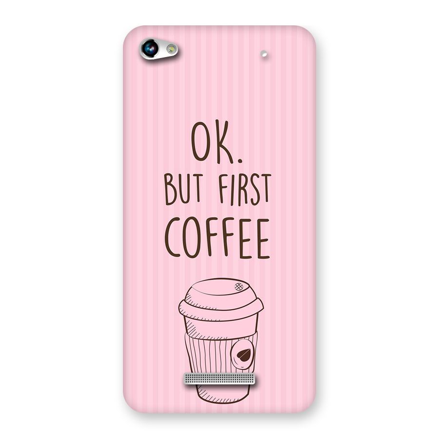 But First Coffee (Pink) Back Case for Micromax Hue 2