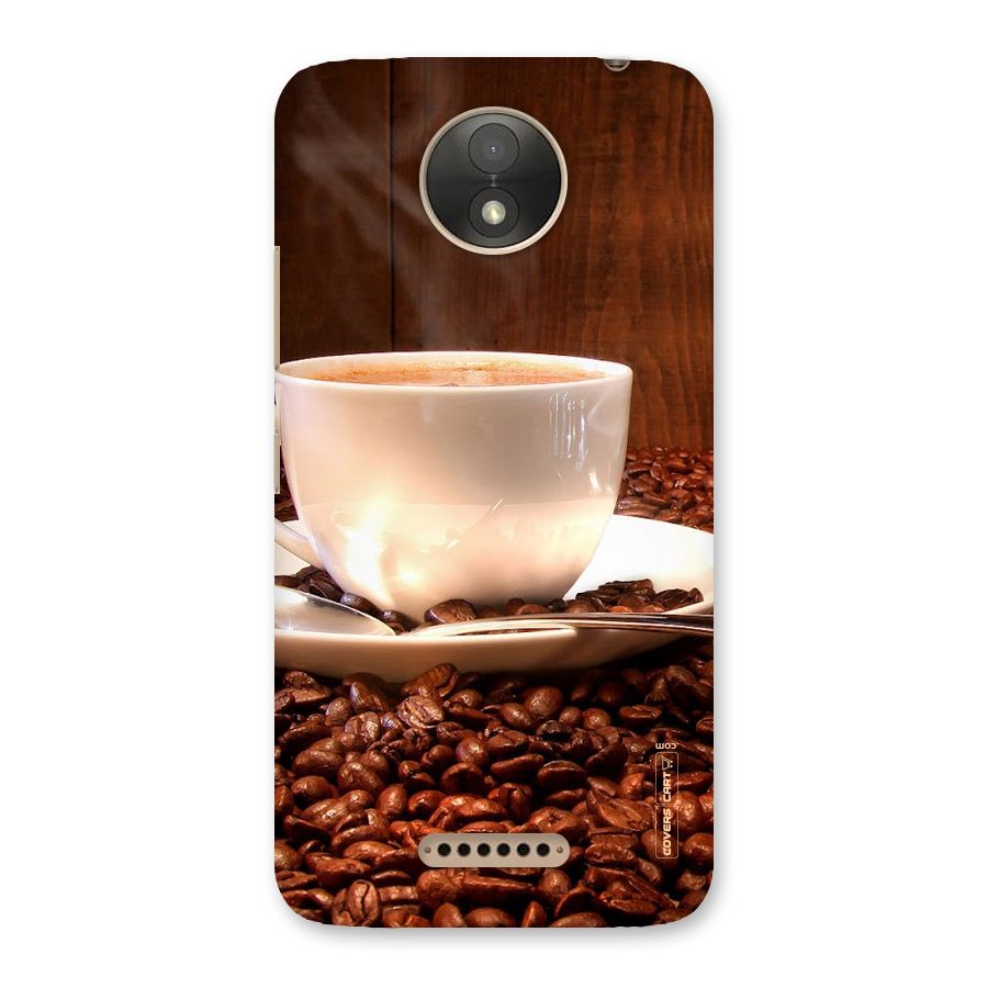 Caffeine Beans Back Case for Moto C Plus