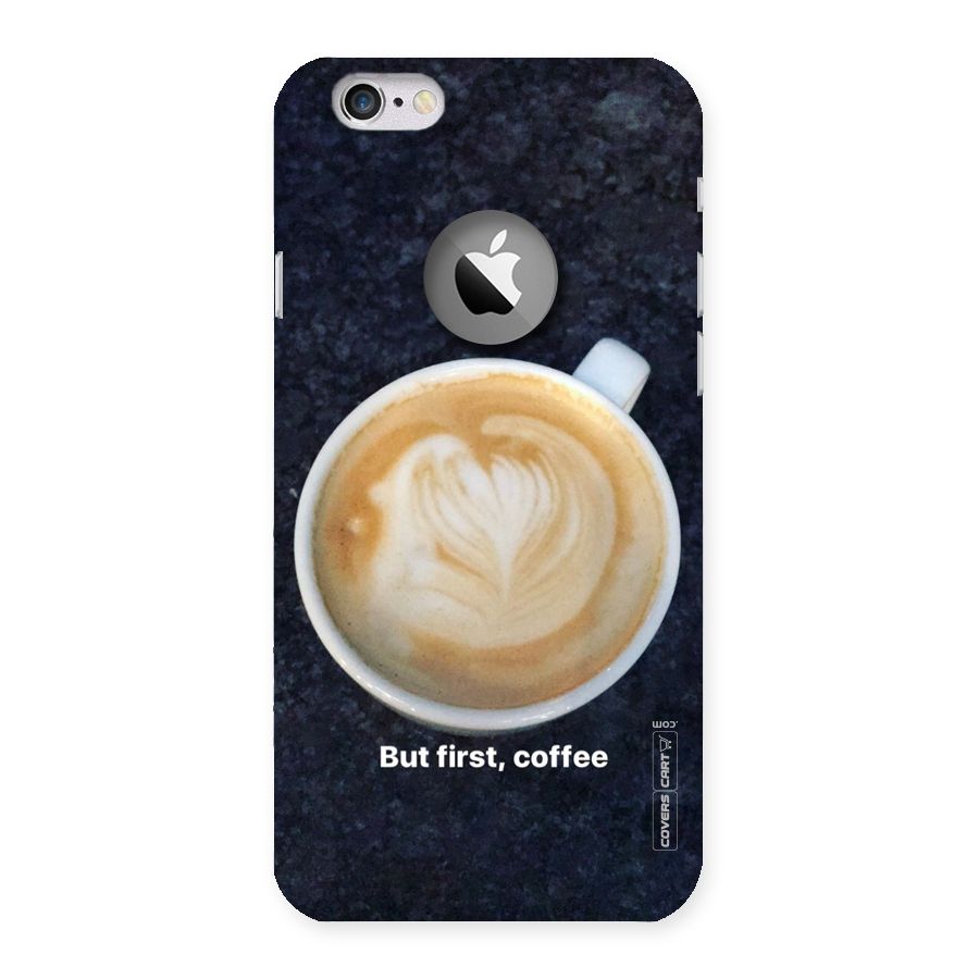 Cappuccino Coffee Back Case for iPhone 6 Logo Cut