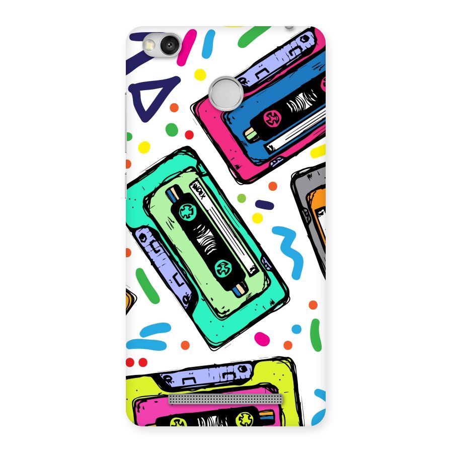 Cassette Pattern Back Case for Redmi 3S Prime