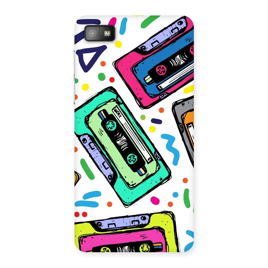 Cassette Pattern Back Case for Blackberry Z10
