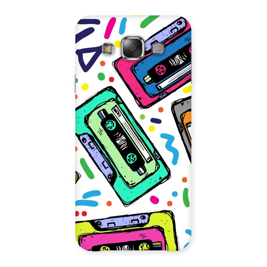 Cassette Pattern Back Case for Galaxy E7