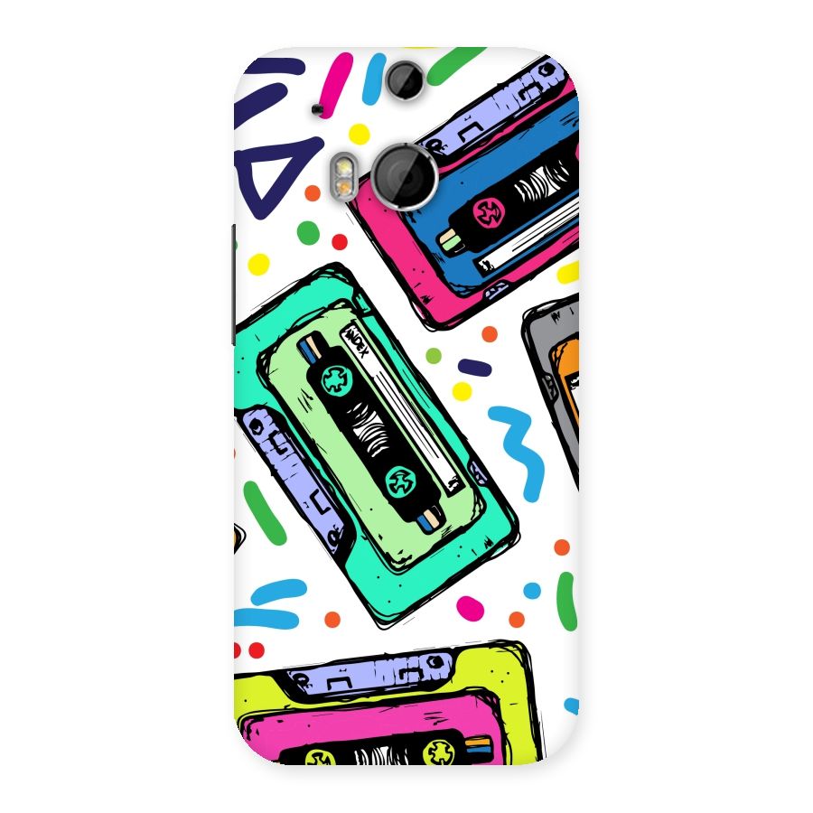 Cassette Pattern Back Case for HTC One M8