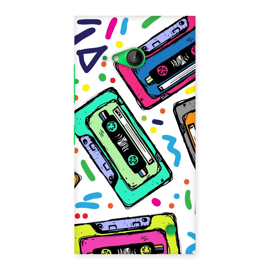 Cassette Pattern Back Case for Lumia 730