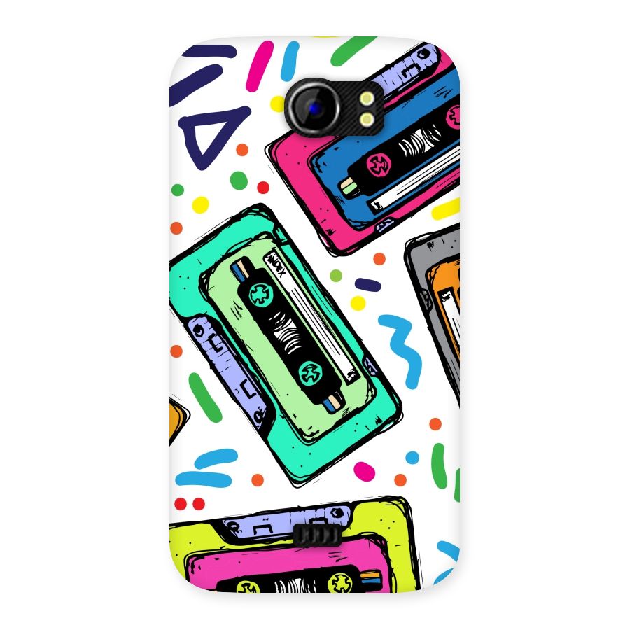 Cassette Pattern Back Case for Micromax Canvas 2 A110