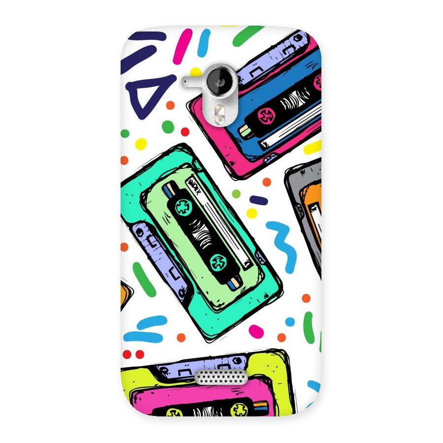 Cassette Pattern Back Case for Micromax Canvas HD A116