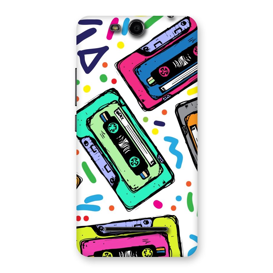 Cassette Pattern Back Case for Micromax Canvas Juice 3 Q392