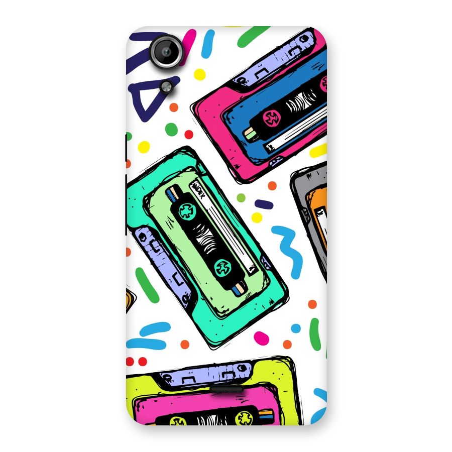 Cassette Pattern Back Case for Micromax Canvas Selfie Lens Q345