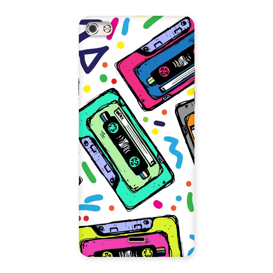 Cassette Pattern Back Case for Micromax Canvas Silver 5