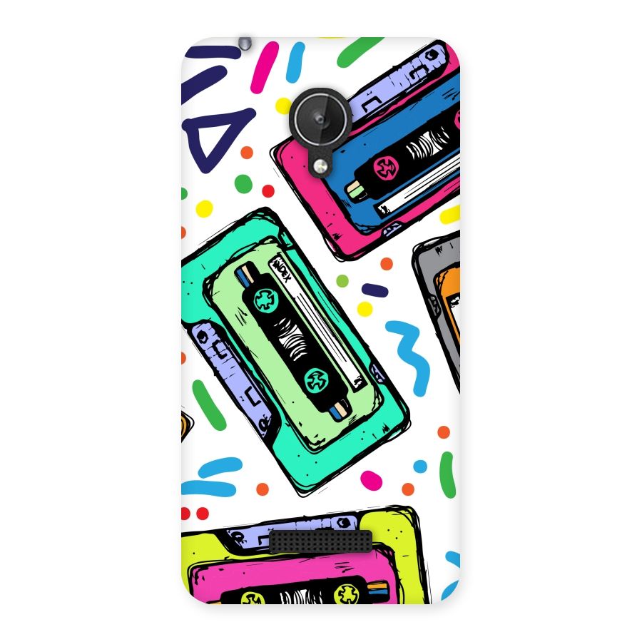 Cassette Pattern Back Case for Micromax Canvas Spark Q380