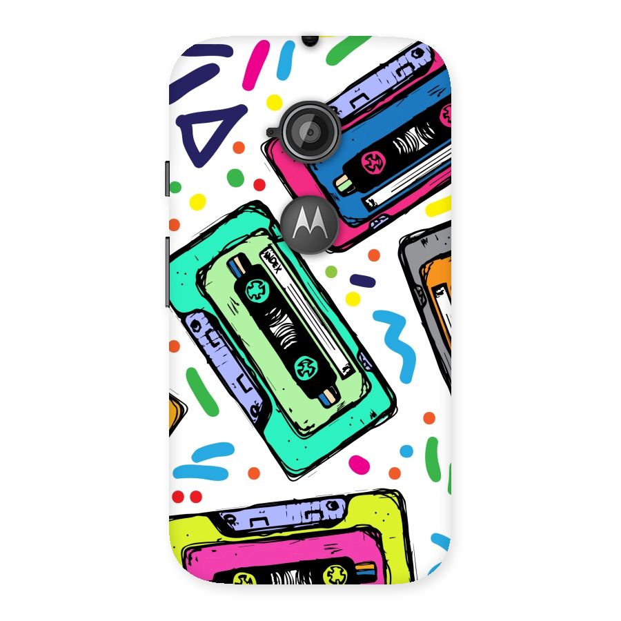 Cassette Pattern Back Case for Moto E 2nd Gen