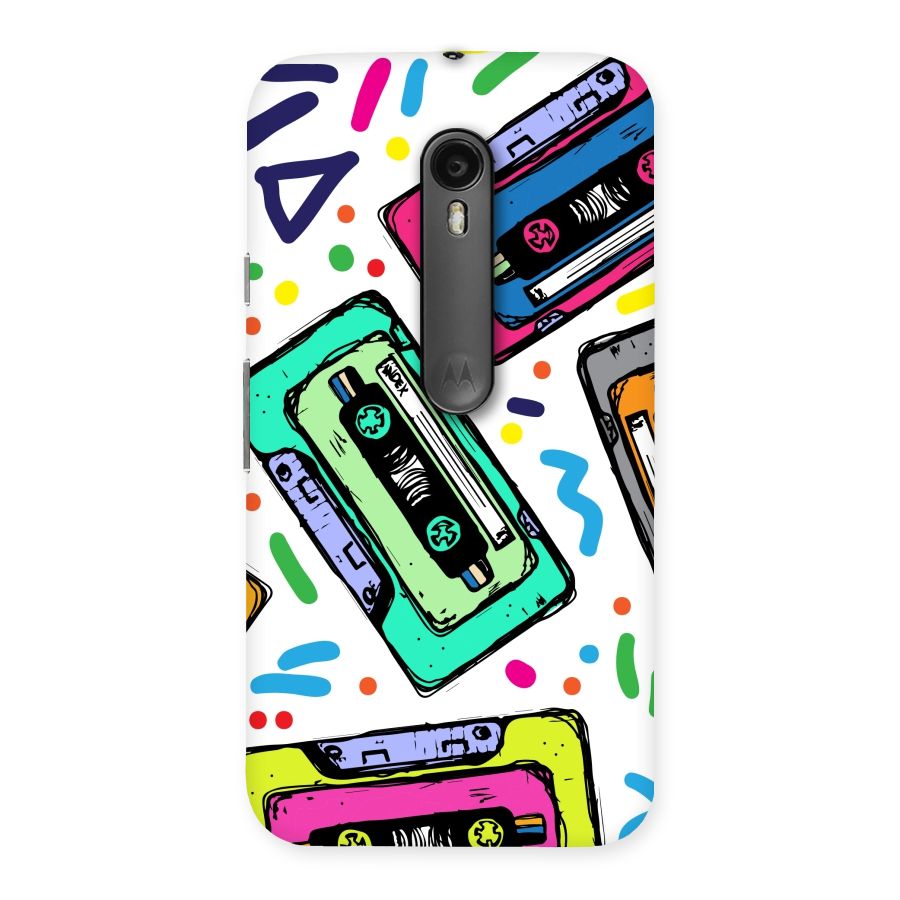 Cassette Pattern Back Case for Moto G3