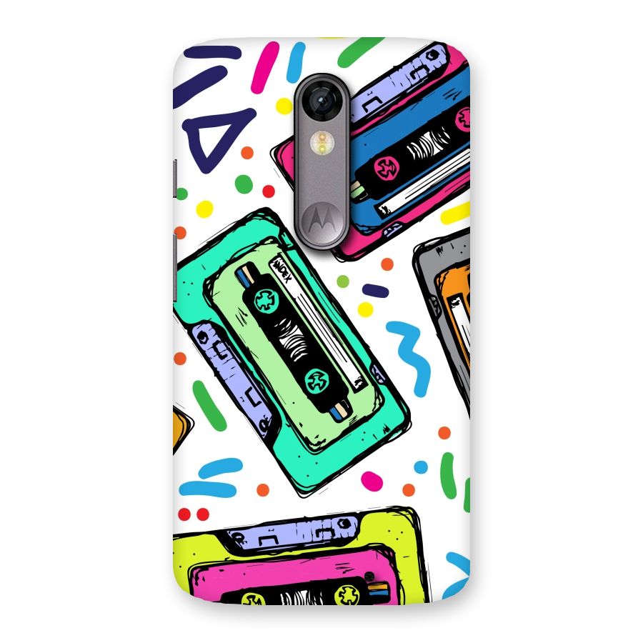Cassette Pattern Back Case for Moto X Force