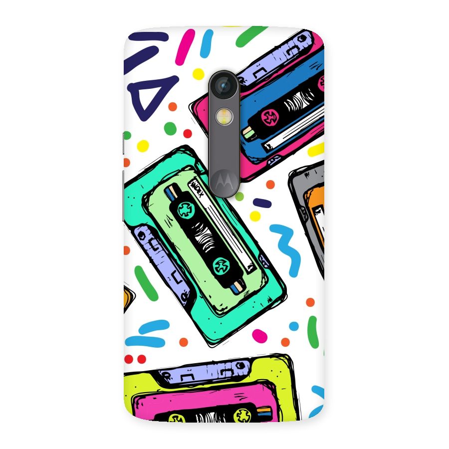 Cassette Pattern Back Case for Moto X Play