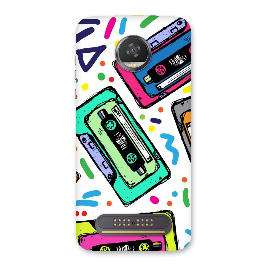 Cassette Pattern Back Case for Moto Z2 Play