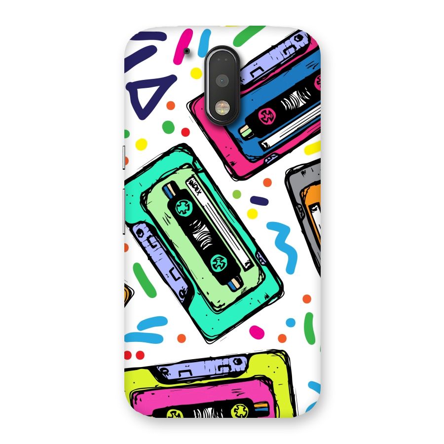 Cassette Pattern Back Case for Motorola Moto G4