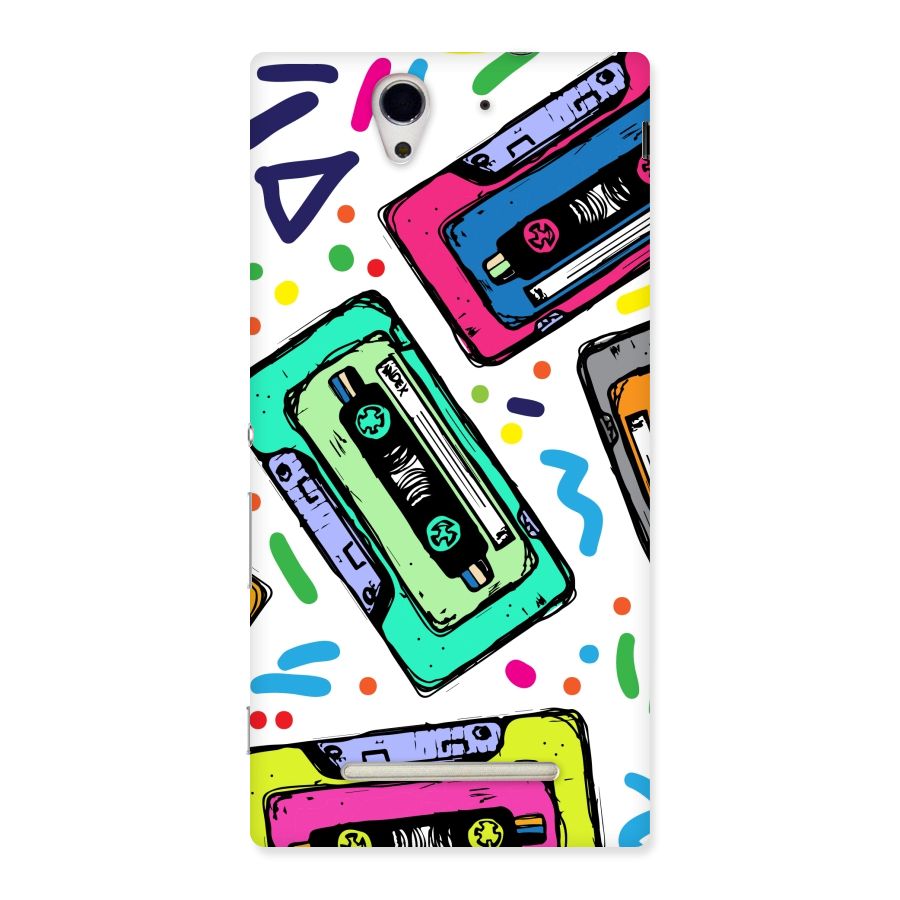 Cassette Pattern Back Case for Sony Xperia C3