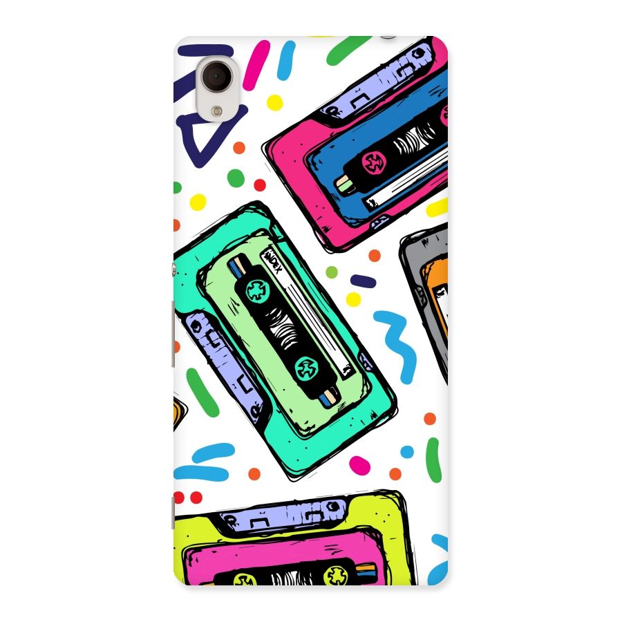 Cassette Pattern Back Case for Sony Xperia M4
