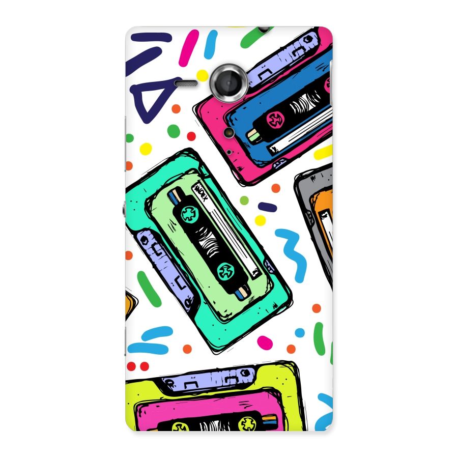 Cassette Pattern Back Case for Sony Xperia SP