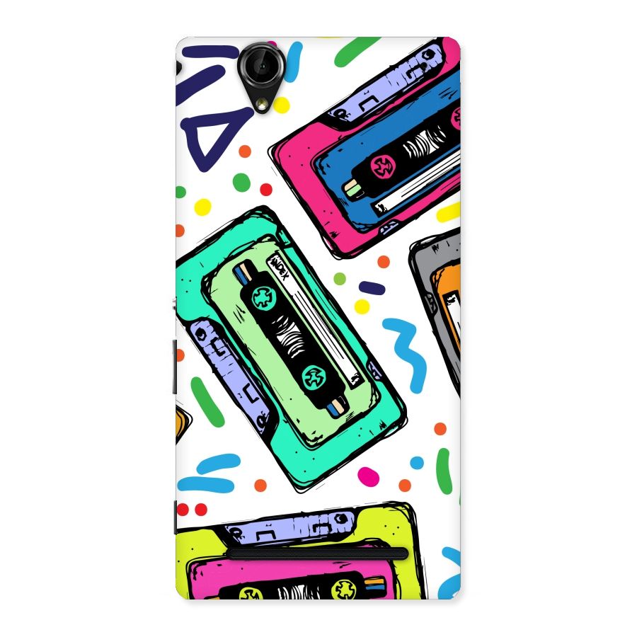 Cassette Pattern Back Case for Sony Xperia T2