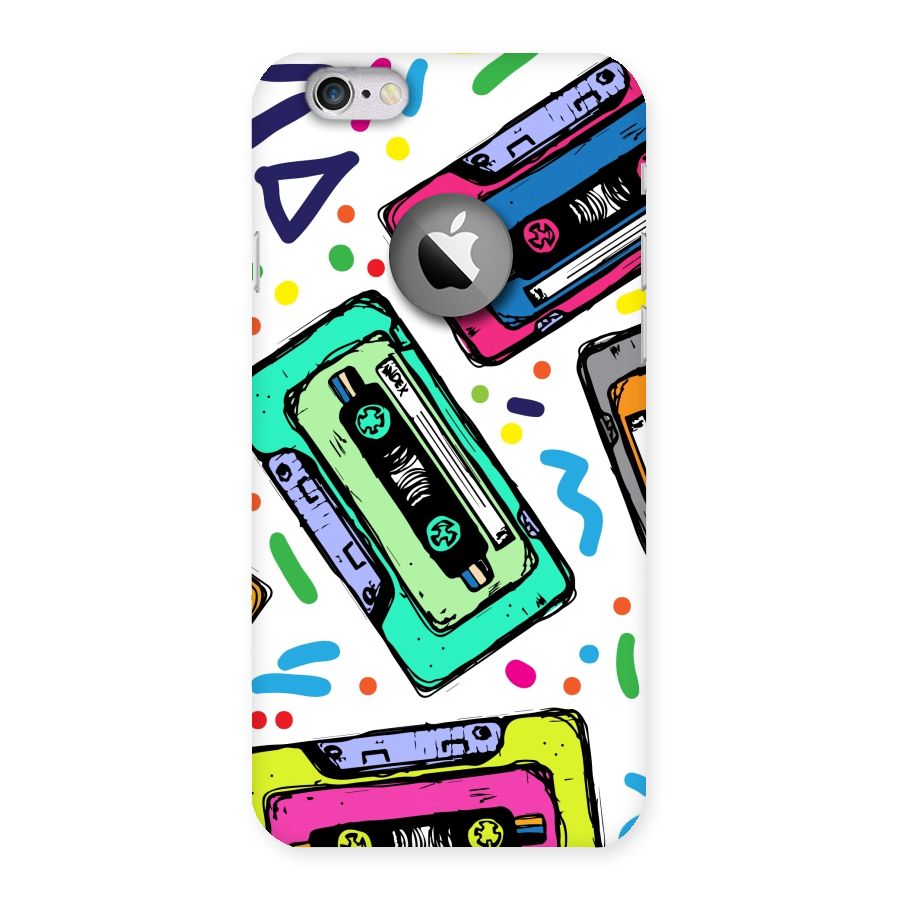 Cassette Pattern Back Case for iPhone 6 Logo Cut