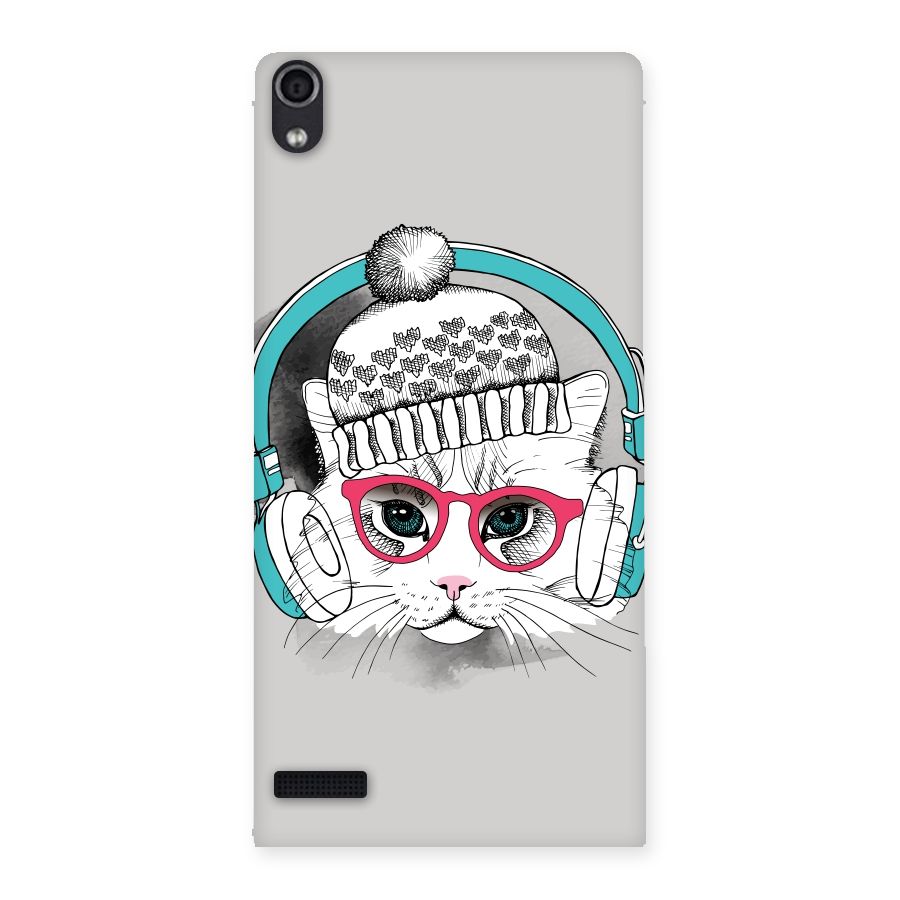 Cat Headphones Back Case for Ascend P6