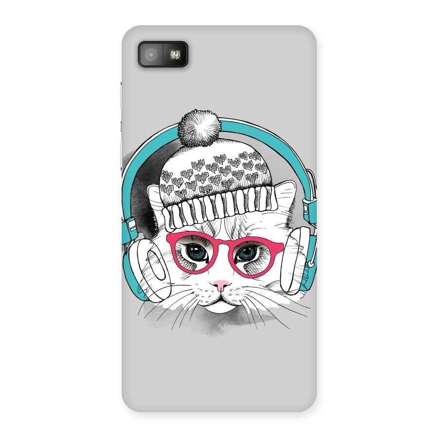 Cat Headphones Back Case for Blackberry Z10