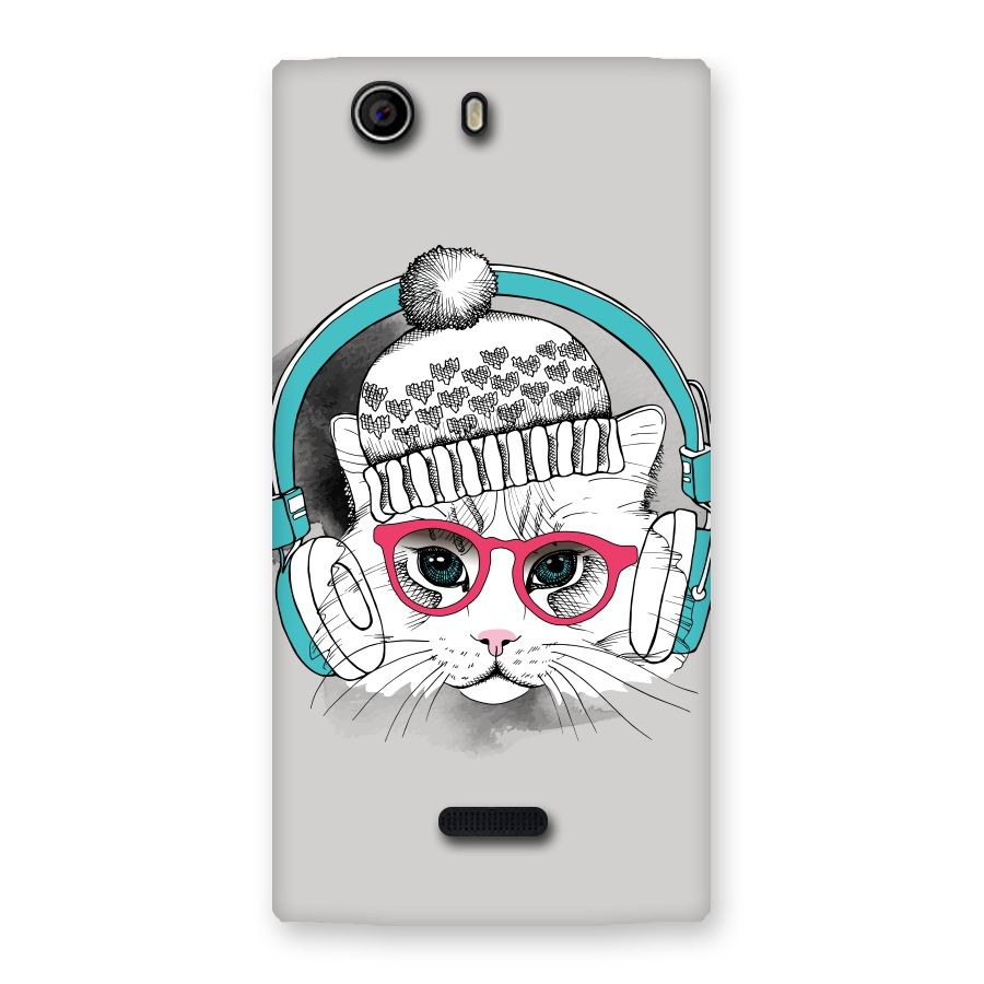Cat Headphones Back Case for Canvas Nitro 2 E311