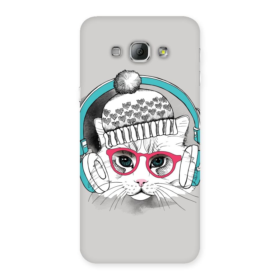 Cat Headphones Back Case for Galaxy A8