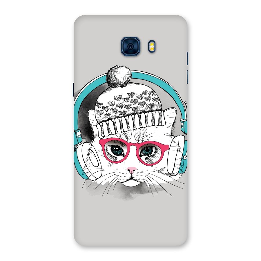 Cat Headphones Back Case for Galaxy C7 Pro