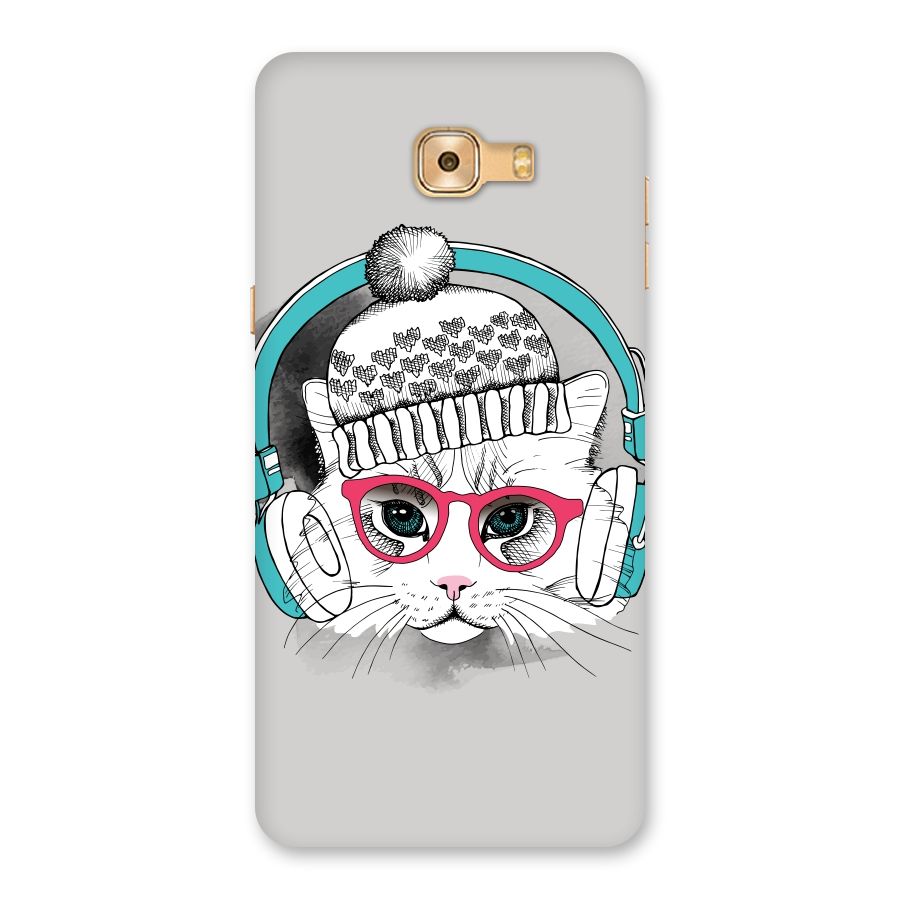 Cat Headphones Back Case for Galaxy C9 Pro